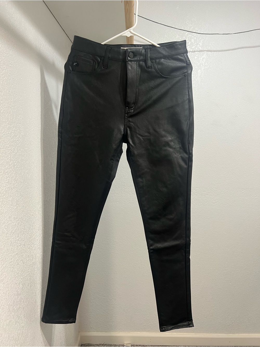KanCan Black Faux Leather Skinny Jeans NWOT